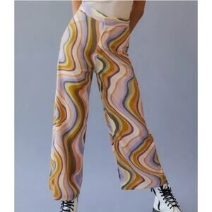 URBAN OUTFITTERS Olympia Printed Pants- Disco Retro Psychedelic M